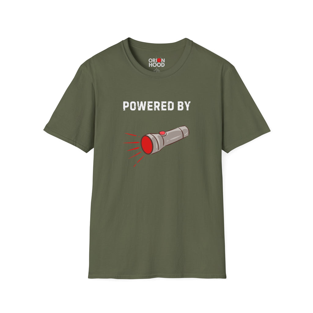 Powered by Red Flashlights Unisex T-Shirt