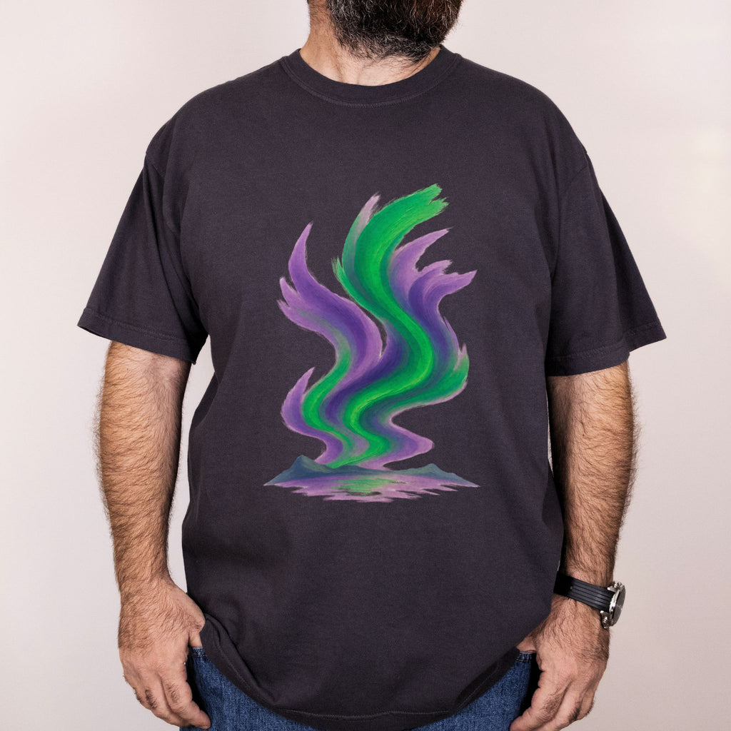 Worn: Aurora Hour printed on a Comfort Colors 1717 tee