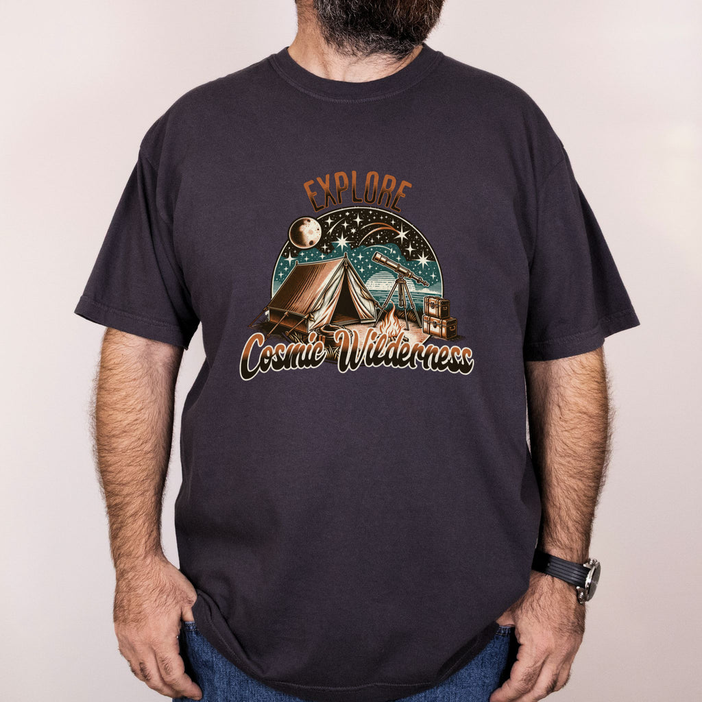 Worn: Cosmic Wilderness printed on a Comfort Colors 1717 tee