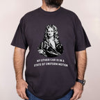 Worn: Newton's Other Car printed on a Comfort Colors 1717 tee