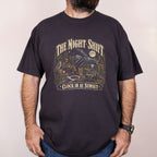 Worn: The Night Shift printed on a Comfort Colors 1717 tee